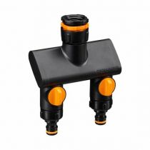 Fiskars 1070577 Comfort 2-way Splitter with Regulator for Hose Con
