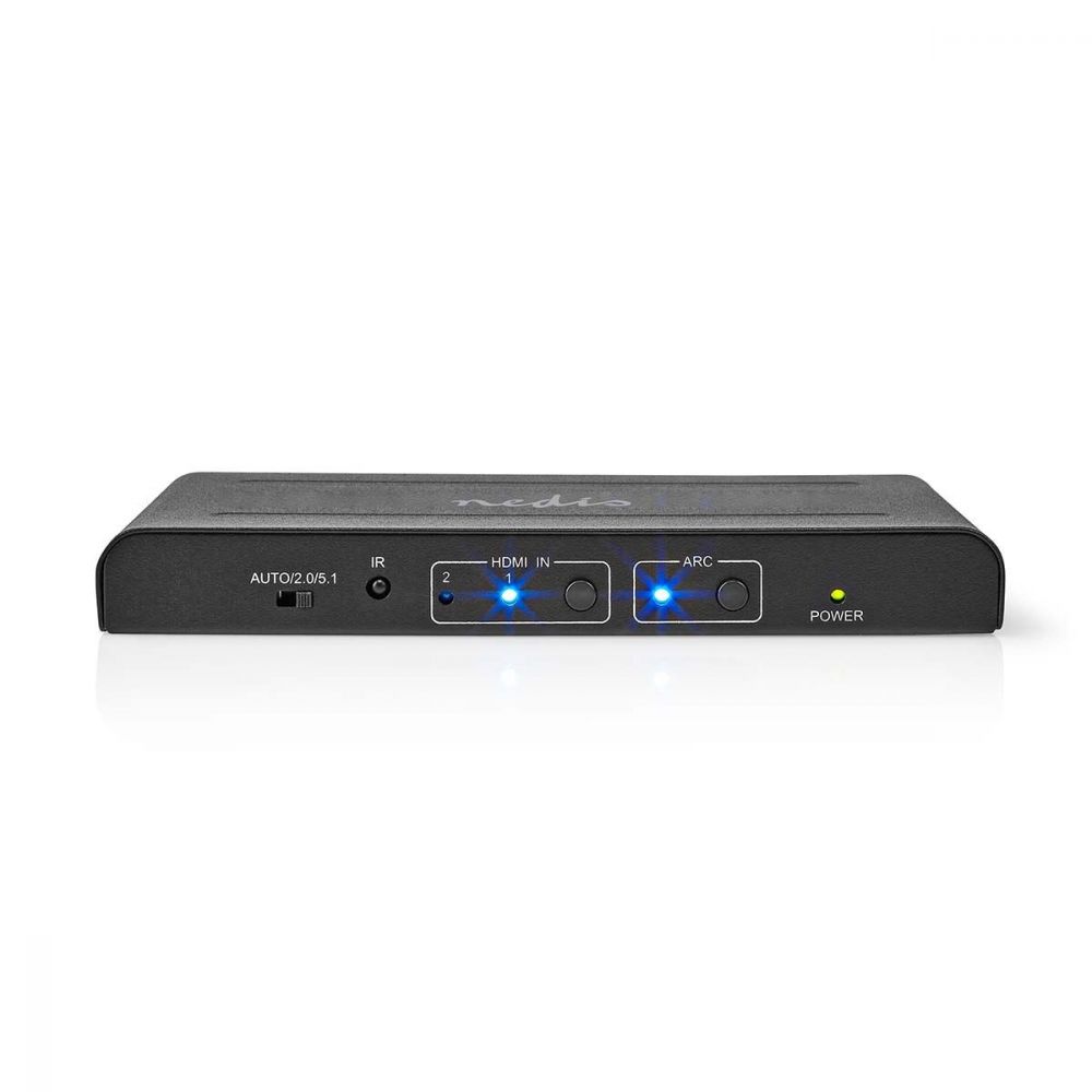 Nedis HDMI™ Extractor | 2x HDMI™ Input | TosLink Female / 1x HDMI™ Output / 2x RCA / 3.5 Mm | Maximum Resolution: 4K@60Hz | 18 Gbps | Metal | An thumbnail