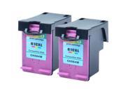 Recertified - Compatible with 2PK Color Ink for HP 61XL DeskJet 2000 2050 2510 2512 2514 2540