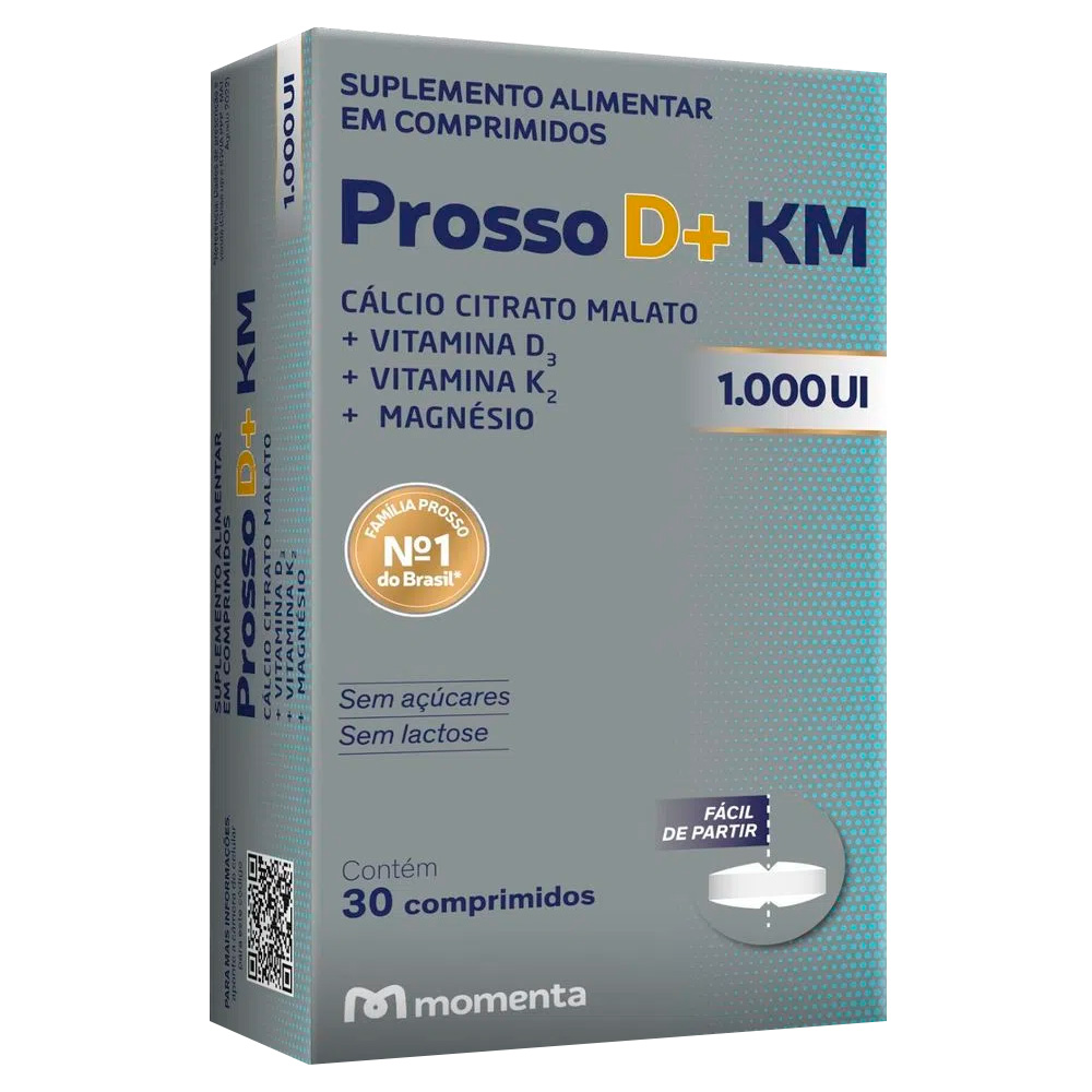 Suplemento Alimentar Prosso D+ KM 1.000UI 30 Comprimidos