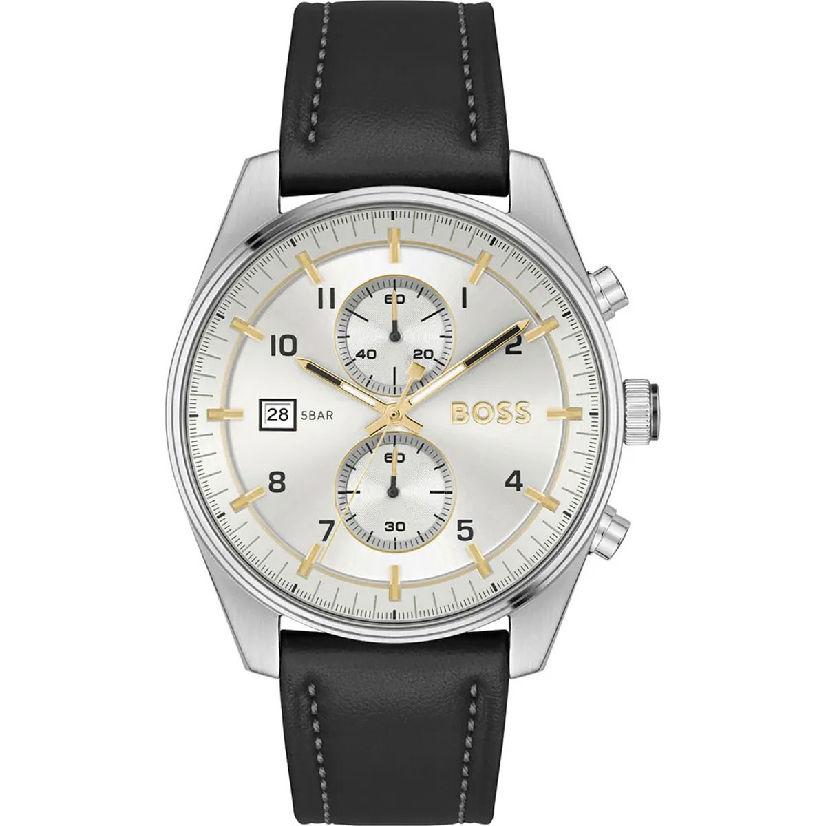 Leather Dress Watch with Minimalist Design