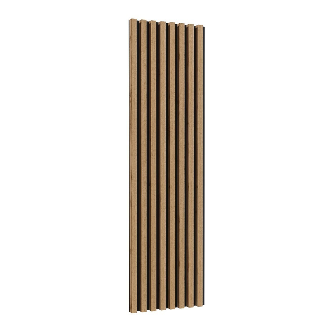 Lamelles Murale Xl Aspect Chêne Sur Support Fond Noir Mat Collection Clara - Noir