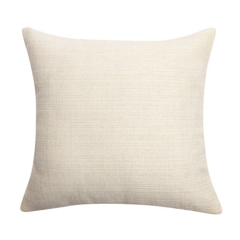 Housse De Coussin 40 X 40 Cm Ecru Fil Lurex Doré - Ecru