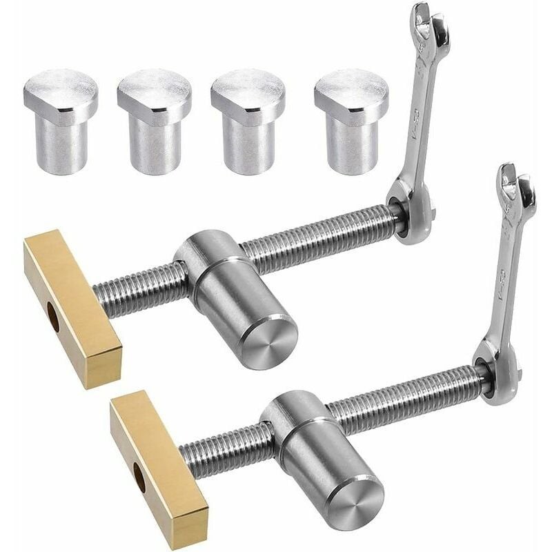 Lot De 2 Pinces De Serrage Rapides Pour Établi De Table Avec 4 Chiens De Banc Pour Trou De 20 Mm, butée D'établi De Positionnement à Faire Soi-Mê