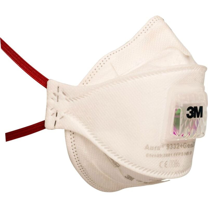 Aura 9332+GEN3SV Masque Anti Poussières Fines Avec Soupape FFP3 5 Pc(s) - 3M