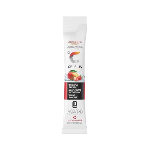 Celsius, Live Fit, Strawberry Mango, 14 on-the-Go-Packets, 0.18 Oz (5.02 G) Each