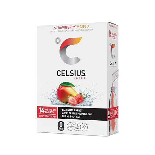 Celsius, Live Fit, Strawberry Mango, 14 on-the-Go-Packets, 0.18 Oz (5.02 G) Each thumbnail