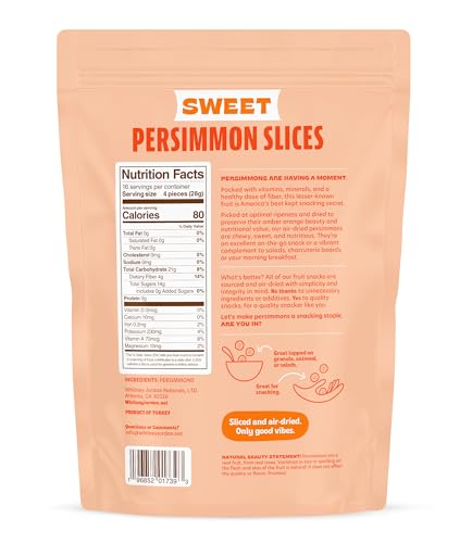Whitney Jordan Naturals Sweet Air-Dried Persimmon Slices  16 Ounce thumbnail