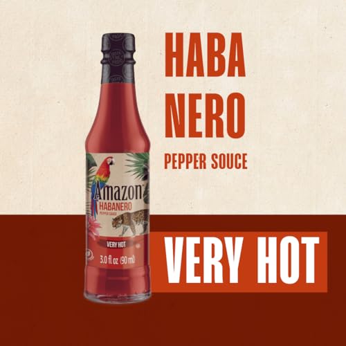 Amazon Pepper Sauce Gift Pack - 4 Hot Sauce Bottles with Habanero Sauce  Chipotle Sauce  Green Amazon Sauce and Mango Hot Sauce! (1 Pack of 3 Fl. Oz.  thumbnail