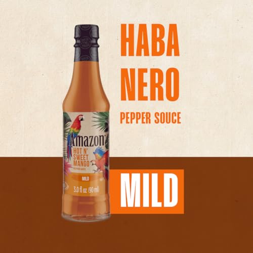Amazon Pepper Sauce Gift Pack - 4 Hot Sauce Bottles with Habanero Sauce  Chipotle Sauce  Green Amazon Sauce and Mango Hot Sauce! (1 Pack of 3 Fl. Oz.  thumbnail