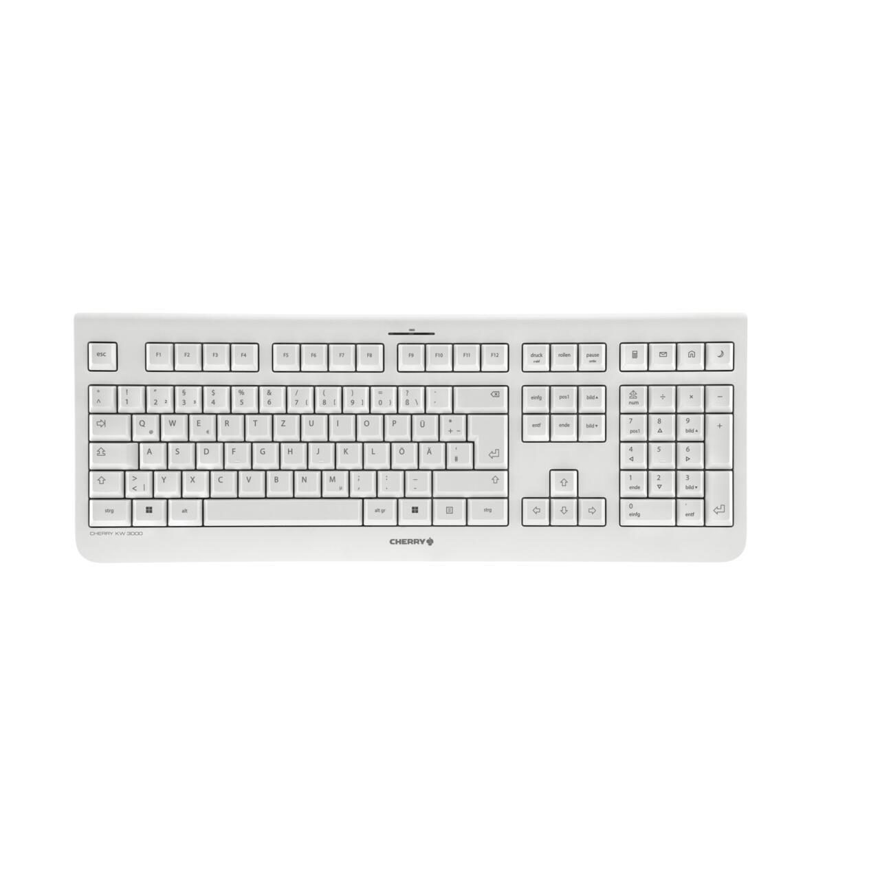 CHERRY KW 3000 Tastatur Wireless, Weiß