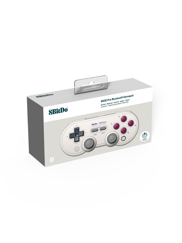 8BitDo - SN30 Pro Wireless Controller for Switch, Windows, MacOS, Android and Steam Deck with Hall Effect Joysticks - G Classic
