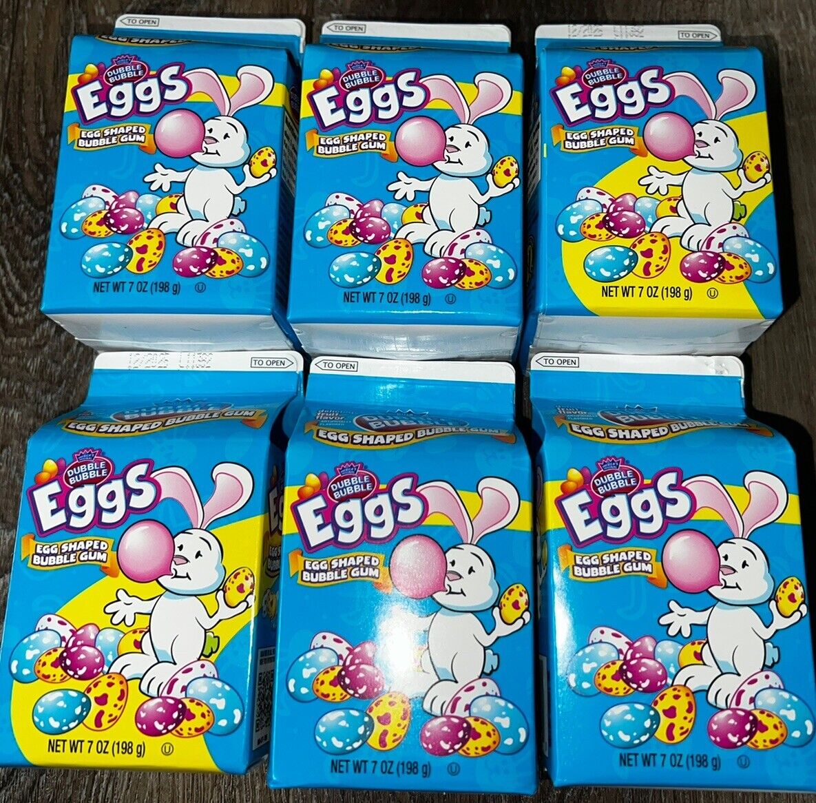 Dubble Bubble ~ Bubble Gum Eggs Easter 6-Boxes 7 Oz. Each ~ Expires 12/2025