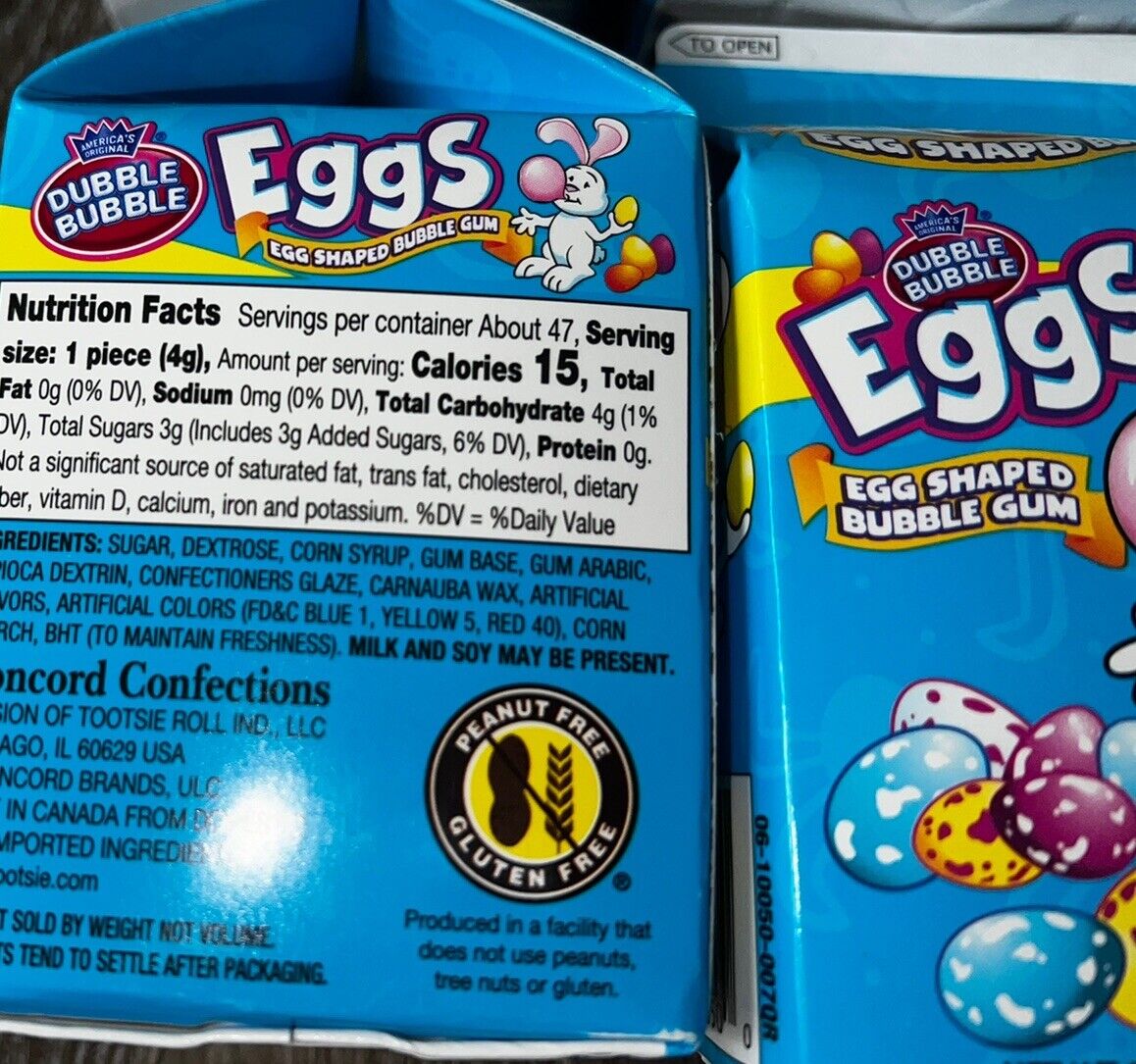 Dubble Bubble ~ Bubble Gum Eggs Easter 6-Boxes 7 Oz. Each ~ Expires 12/2025 thumbnail