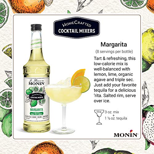 Monin - HomeCrafted Cocktail Mixers, Ready-to-Use Drink Mix, DIY Cocktail Variety Pack, Made with Real Fruit Juice, Just Add Alcohol (Mai Tai, Margari thumbnail