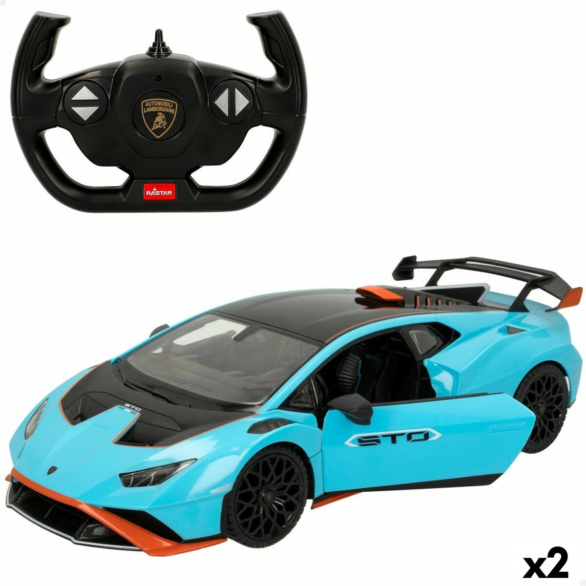 Radiostyrd Bil Lamborghini Huracán STO Blå 1:14 (2 Antal)