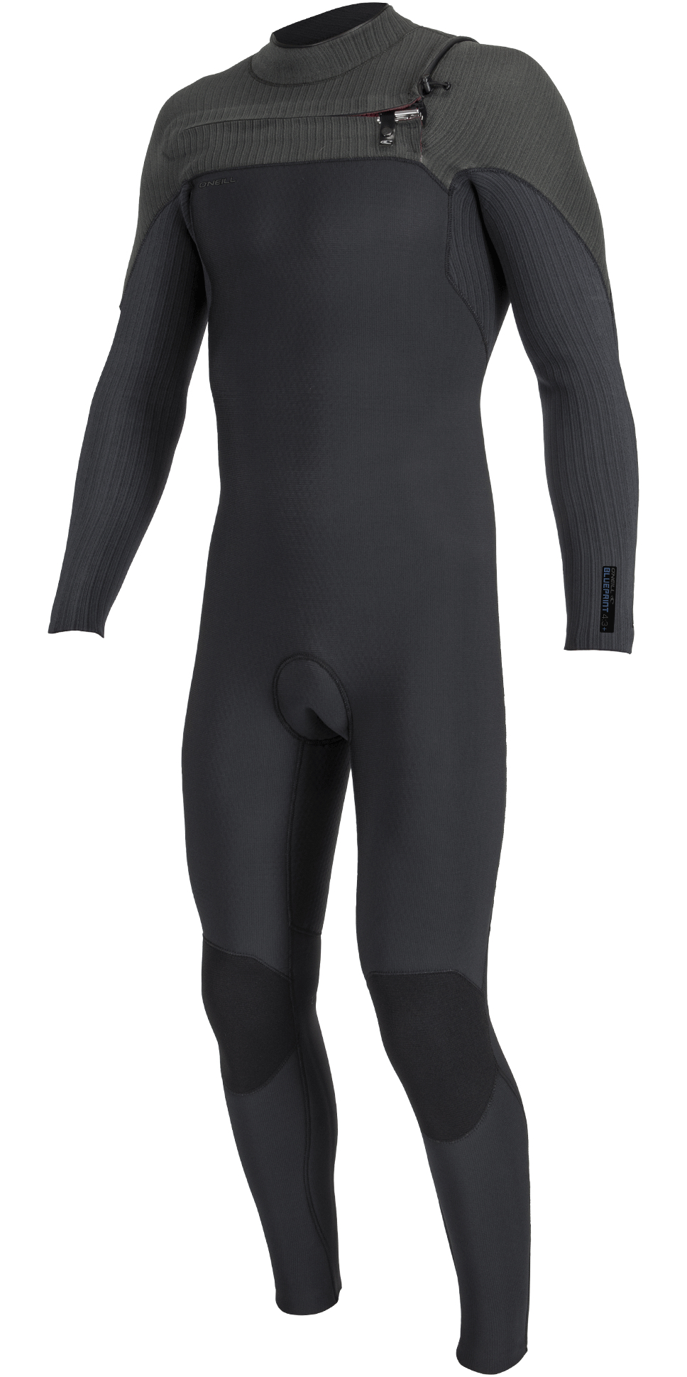 ONeill Mens 2024 O'Neill Blueprint 4/3+mm Chest Zip Wetsuit - Black / Ra