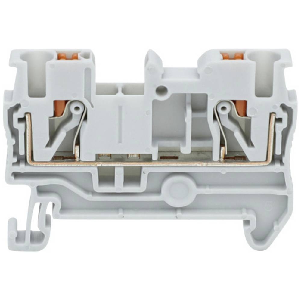 TRU COMPONENTS TC-JPT2.5 Grey Durchgangsklemme 5.2 Mm Schnellanschluss Polzahl (num): 2 0.2 MmÂ² 2.5