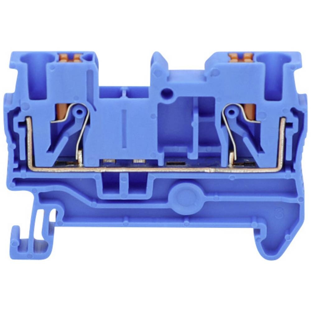 TRU COMPONENTS TC-JPT2.5 Blue Durchgangsklemme 5.2 Mm Schnellanschluss Polzahl (num): 2 0.2 MmÂ² 2.5