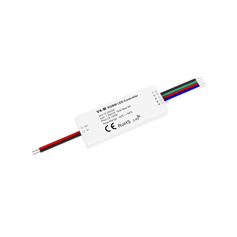 DOTLUX LED Funk-Mini Empfaenger/Dimmer Fusion Technologie  4x1,5A 12-24V Fuer Mehrfarbige LED-Streifen