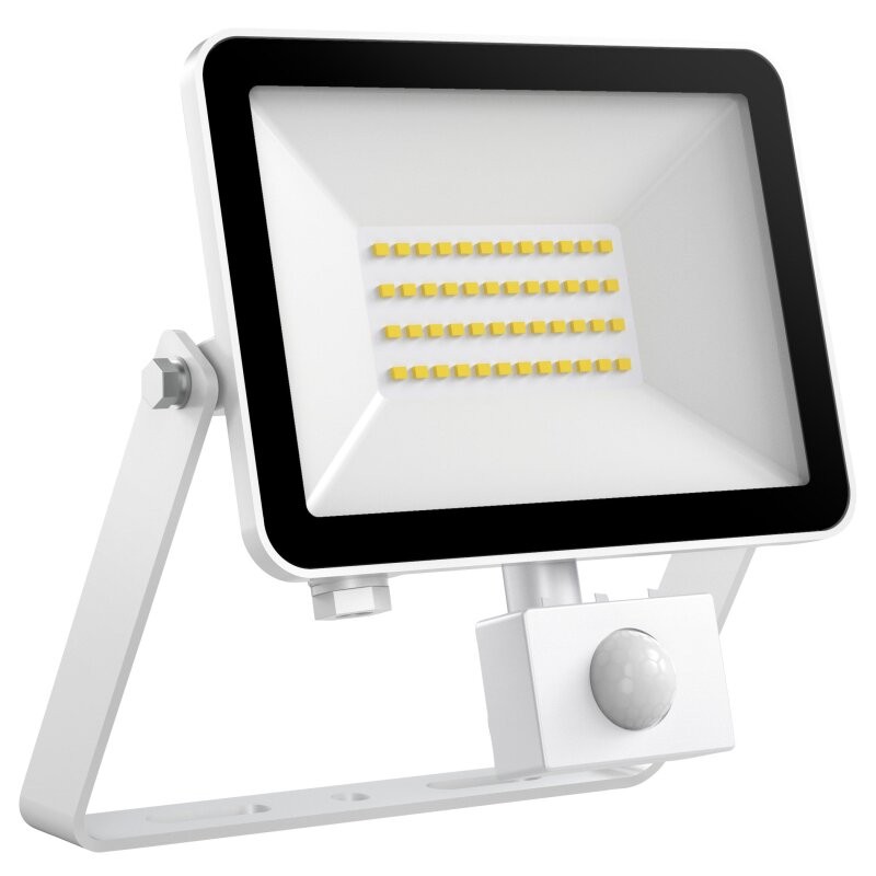 DOTLUX LED-Strahler FLOORslim-sensor 30W 4000K Weiss Mit Bewegungsmelder PIR