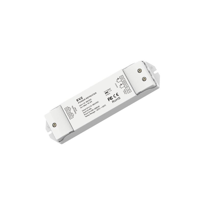 DOTLUX LED-Verstaerker Max. 576W Fuer Zweifarbige LED-Streifen 2 Kanaele 2x8 a (12-36V)