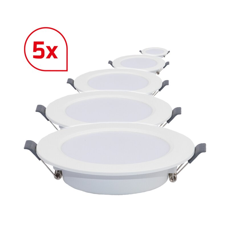 DOTLUX LED-Downlight CIRCLEflat 6W 4000K  Inkl. Treiber Bundle 5 Stueck