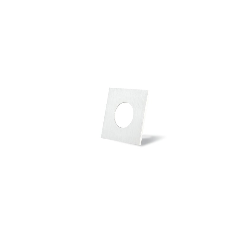 DOTLUX Zierring Fuer MULTI Und MULTIsun Eckig Aluminium Gebuerstet