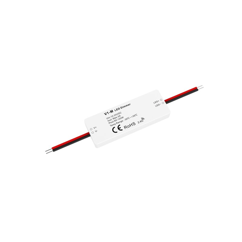 DOTLUX LED Funk-Mini Empfaenger/Dimmer Fusion Technologie 1x 5A 12-24V DC Fuer Einfarbige LED-Streifen