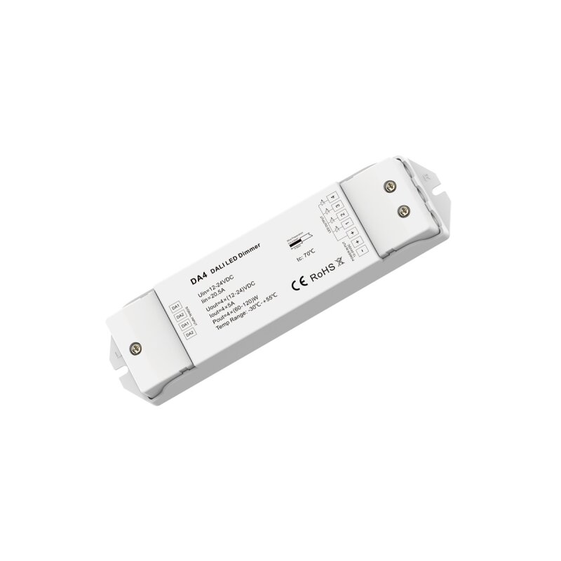 DOTLUX 4Kanal DALI-Dimmer (DT6) Max. 480W Fuer LED-Streifen 4x5A 12- 24 V PWM