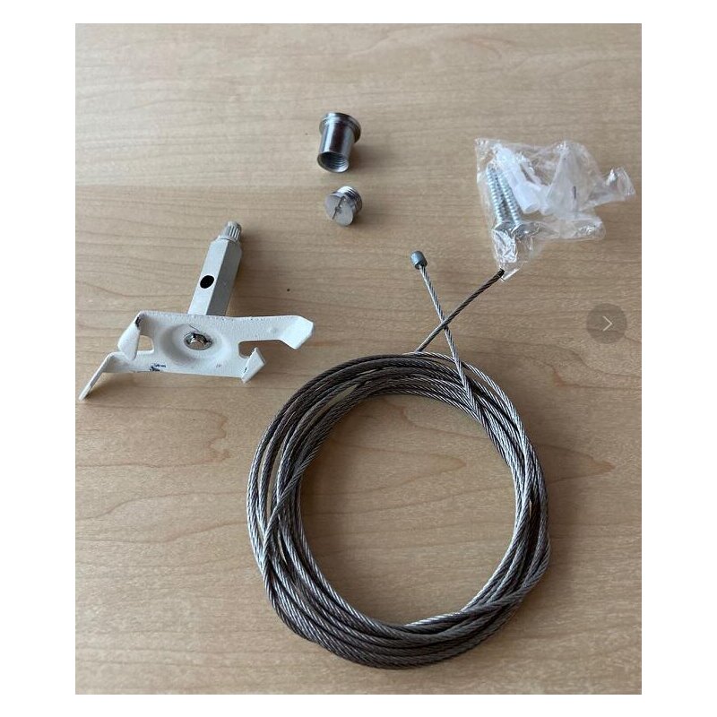 DOTLUX 3 Phasen-Schienenabhaengungsset  PRO, 1,5 M. Draht, Weiss