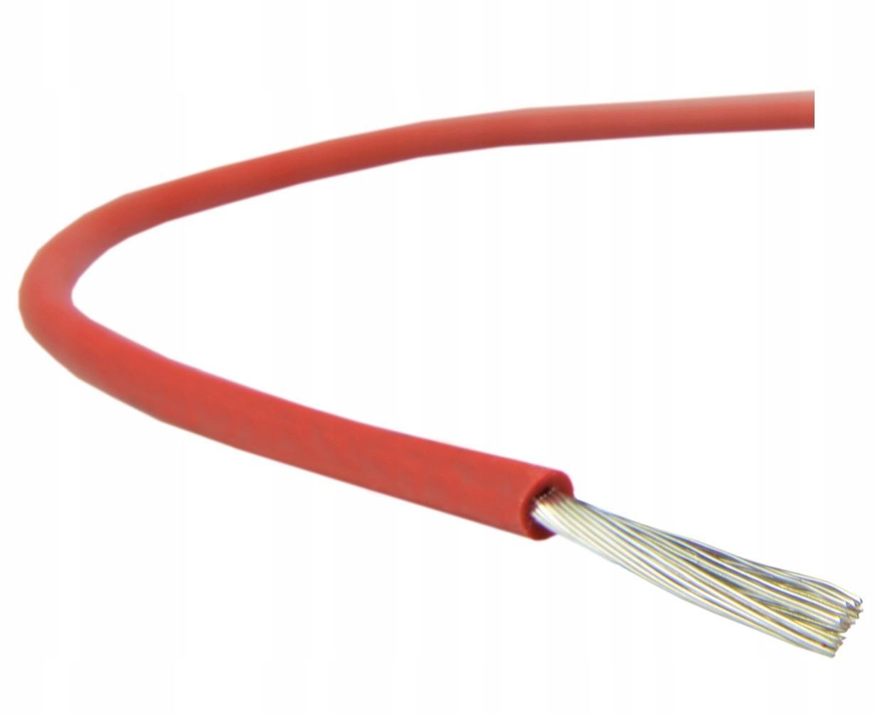 Kabel Przewód Silikonowy Czerwony Sif 180°C 1mm2