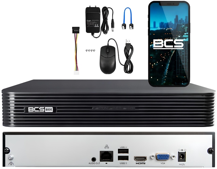 Rejestrator IP Bcs 4 Kanałowy Do 8Mpx BCS-B-NVR0401(2.0)