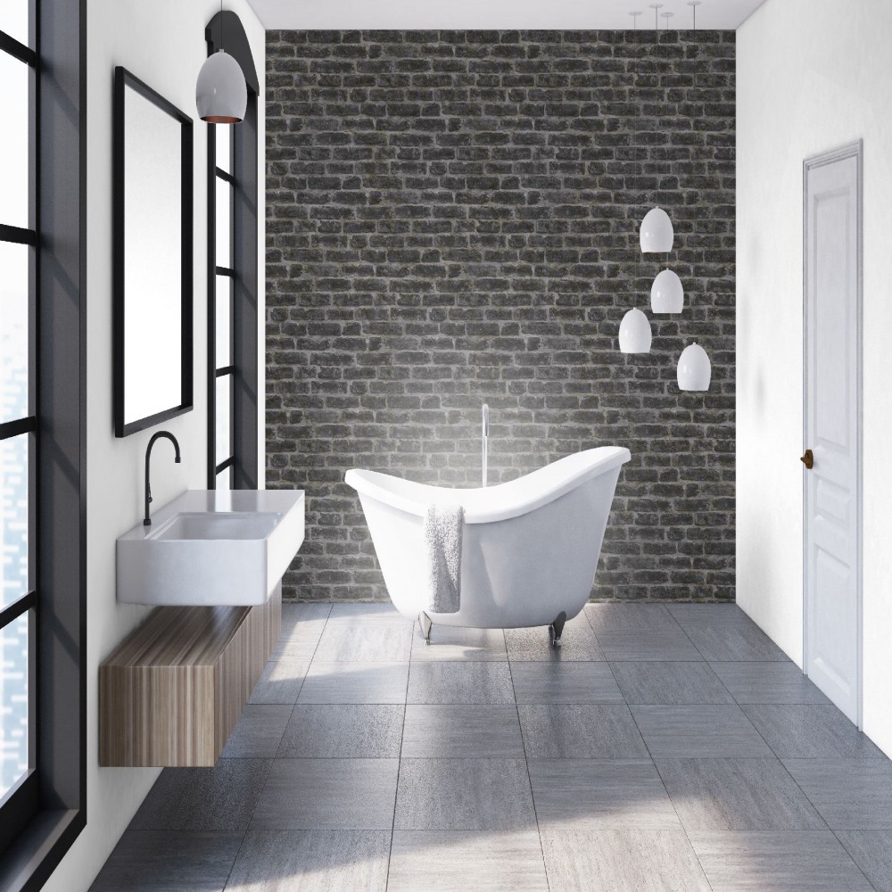 Strata Industry Black Wallpaper