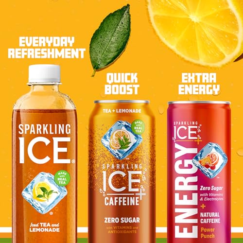 Sparkling Ice Tea + Lemonade Sparkling Water, Zero Sugar Flavored Water, with Vitamins and Antioxidants, Low Calorie Beverage, 17 Fl Oz Bottles (Pack thumbnail
