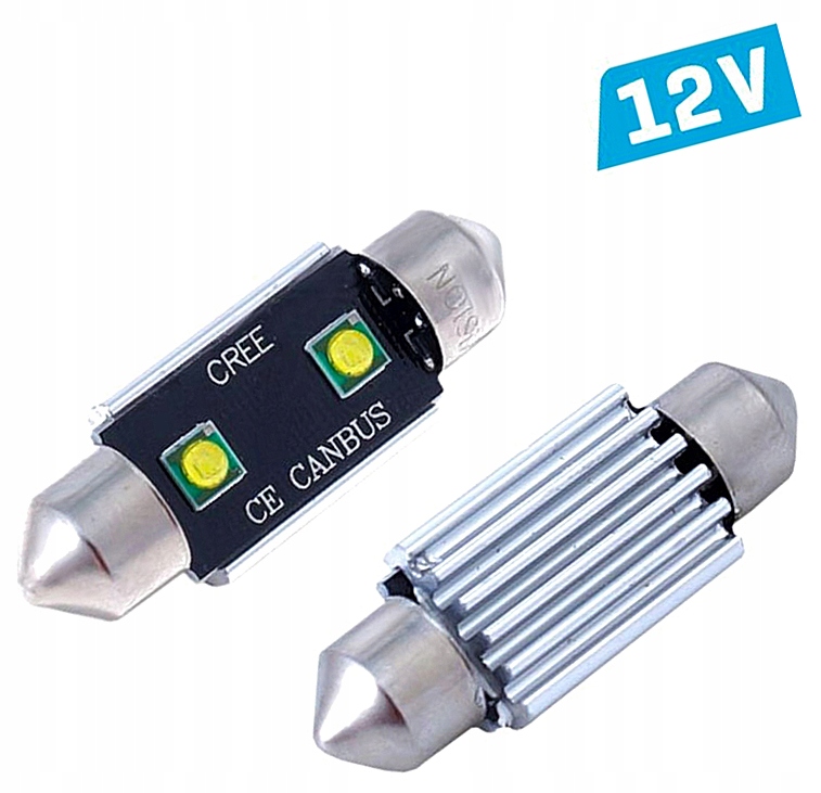 K9S88 Żarówka SV8.5 36mm 12V 2x 3535 Smd LED Canbu