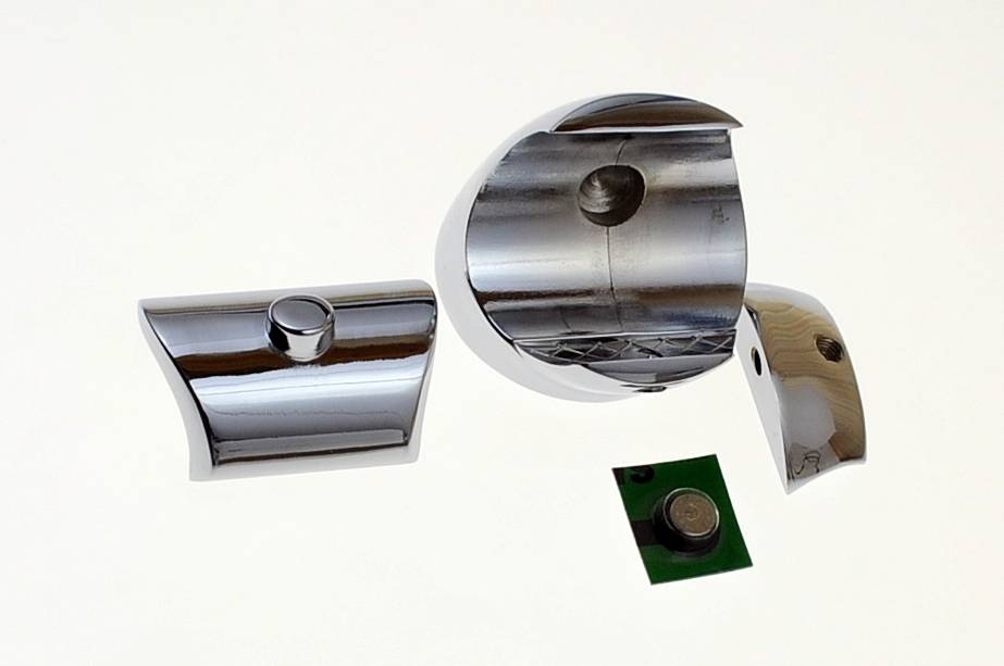 Zegarek Na Kierownicę 25 32 MM Chromowany (4888)
