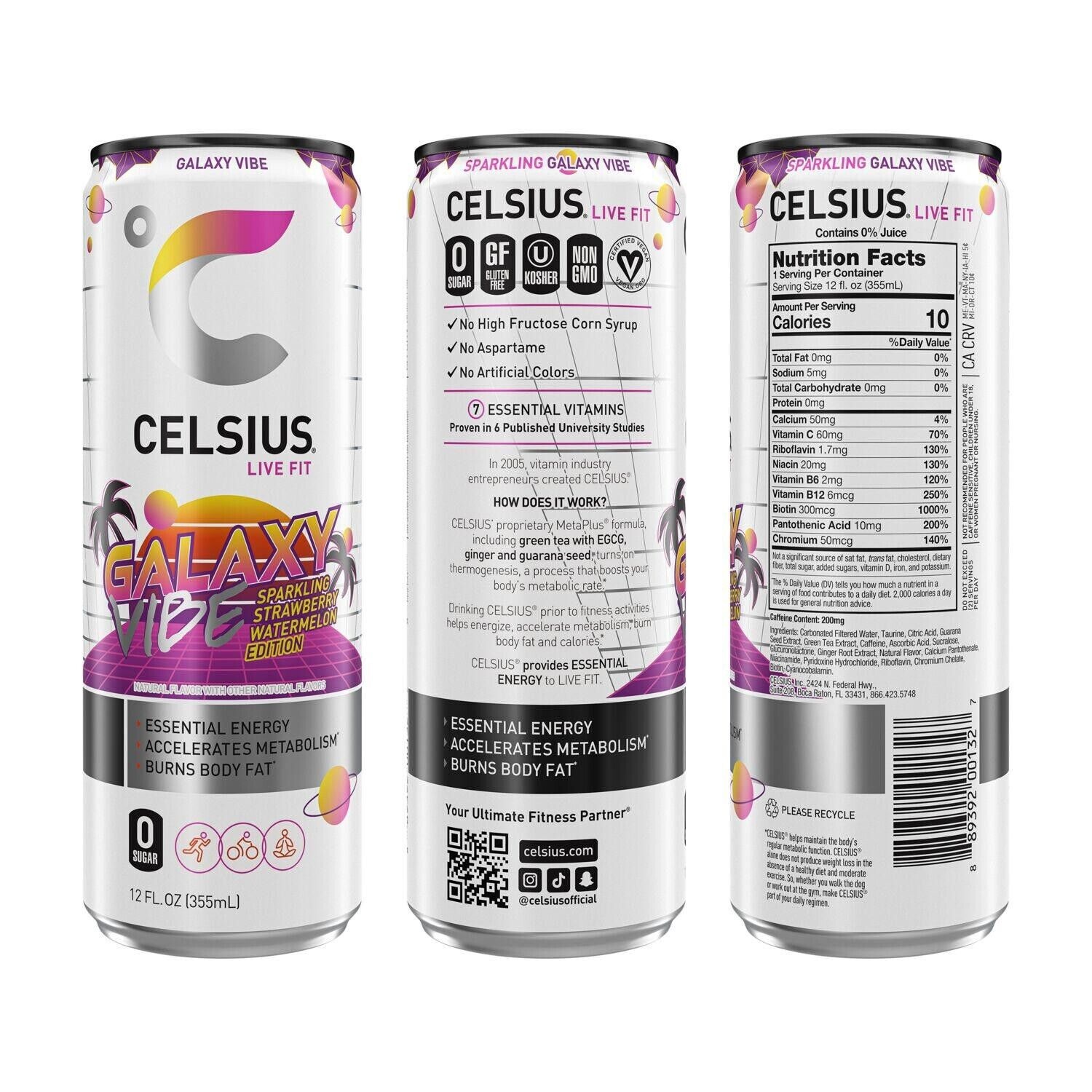 Celsius Space Vibe Variety Pack 12 Fl. Oz., 18 Pk. thumbnail
