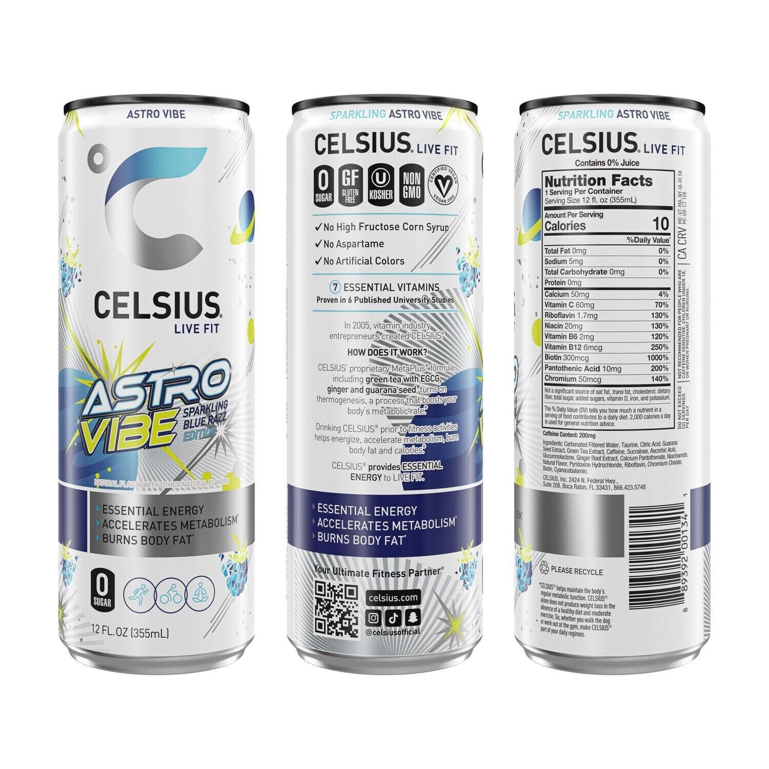 Celsius Space Vibe Variety Pack 12 Fl. Oz., 18 Pk. thumbnail
