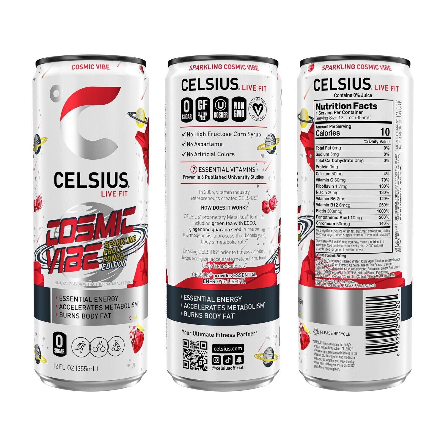 Celsius Space Vibe Variety Pack 12 Fl. Oz., 18 Pk. thumbnail