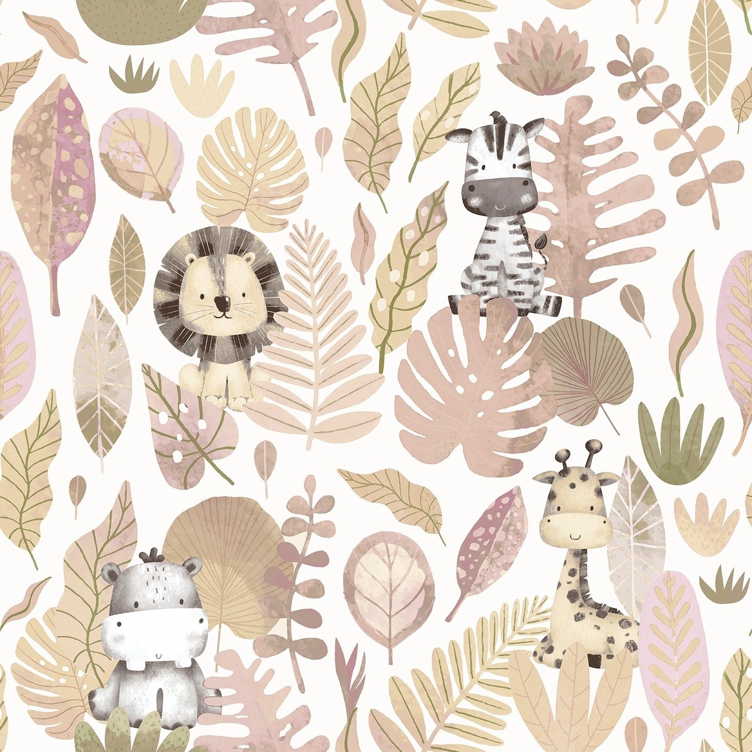 Little Explorers 2 Savannah Jungle Wallpaper Roll