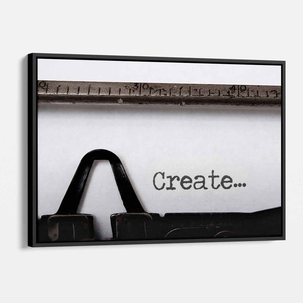White Typewriter Wall Art Canvas 4742 thumbnail