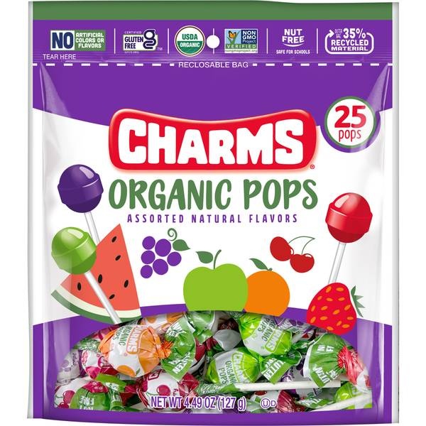 Charms 4.49 Oz Organic Pops