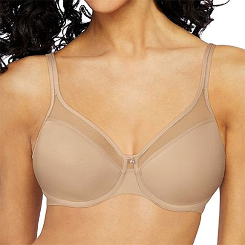 Bali One Smooth U Ultra Light Convertible T-Shirt Underwire Full Coverage Bra 3439, Dd, Blue