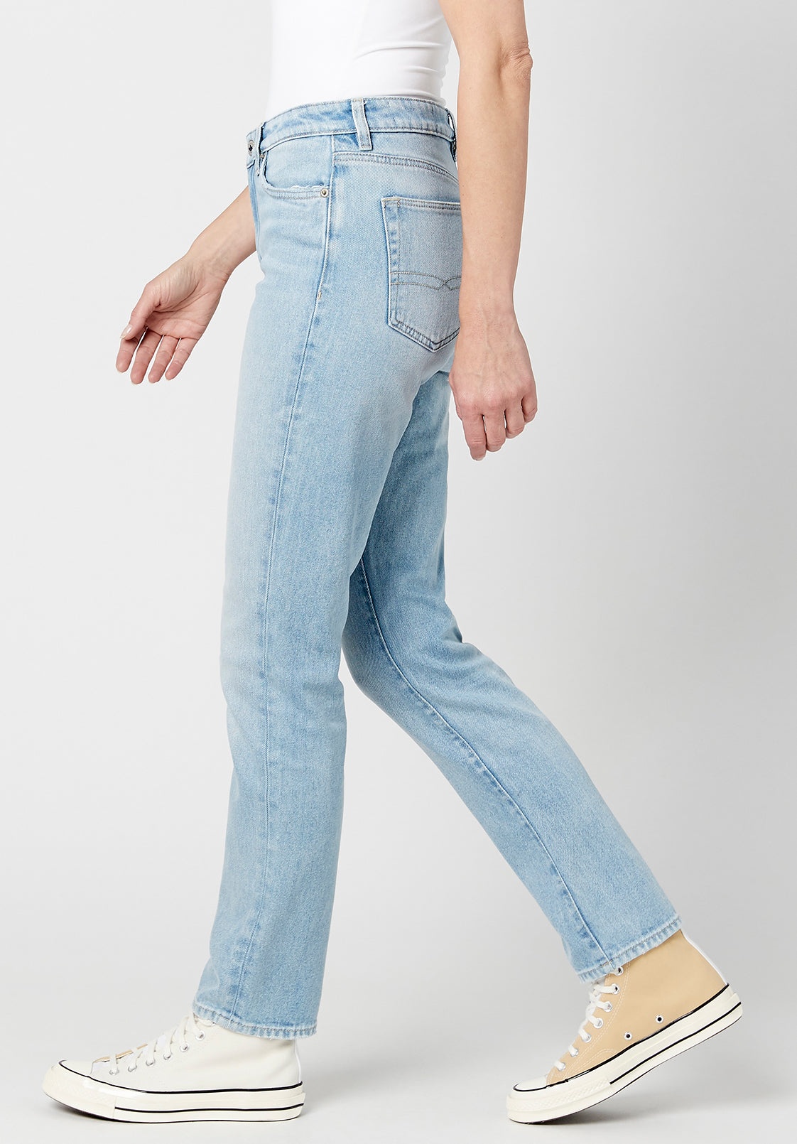 Buffalo Jeans Women's High Rise Straight Jayden Jeans, Light & Soft Blue - Size: 33 thumbnail