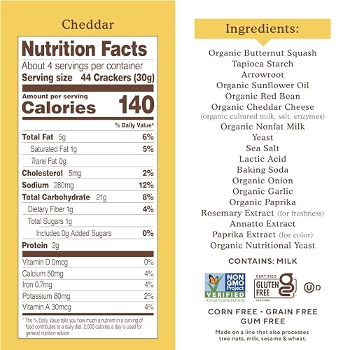 Simple Mills Pop Mmms Cheddar Baked Snack Crackers, Gluten Free, 4 Ounce (Pack of 3) thumbnail