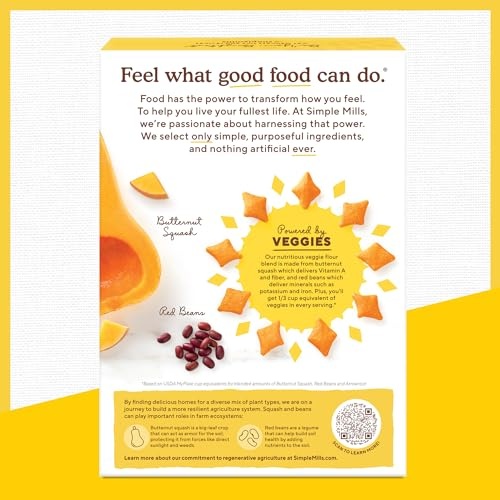 Simple Mills Pop Mmms Cheddar Baked Snack Crackers, Gluten Free, 4 Ounce (Pack of 3) thumbnail