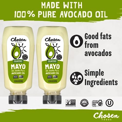 Chosen Foods 100% Avocado Oil-Based Classic Mayonnaise, Gluten & Dairy Free, Low-Carb, Keto & Paleo Diet Friendly, Mayo for Sandwiches, Dressings and thumbnail