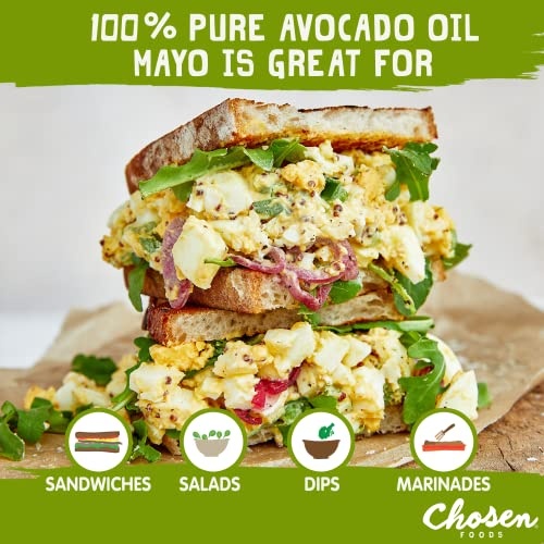 Chosen Foods 100% Avocado Oil-Based Classic Mayonnaise, Gluten & Dairy Free, Low-Carb, Keto & Paleo Diet Friendly, Mayo for Sandwiches, Dressings and thumbnail