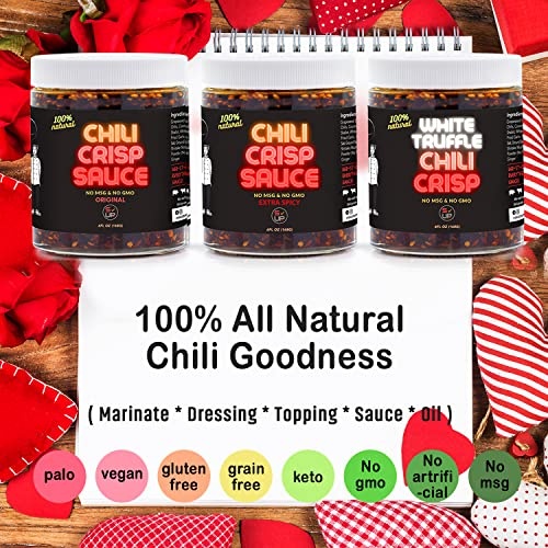 SAUCE up 100% Natural Artisan Chili-Crisp 6oz- Premium 13 Ingredients, Vegan, Keto, GF, Zero Msg, Flavor Bomb, Crafted in NYC(Hot, Sweet, Crispy, Umam thumbnail